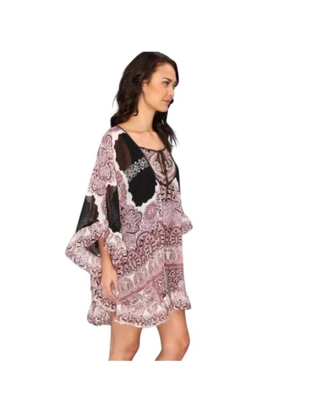 Free People Marla Dreams Black Boho Tunic - Picture 2 of 7